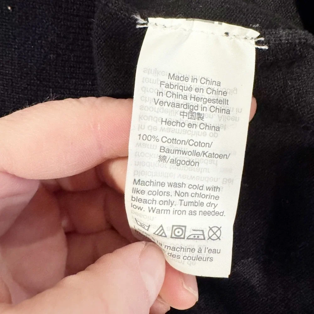 J.Crew Black | Sweater Vest 100% Cotton Knit Crewneck ‎ Sleeveless L2509 XS